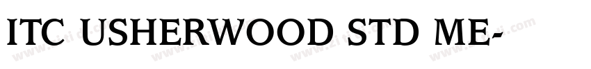 ITC USHERWOOD STD ME字体转换
